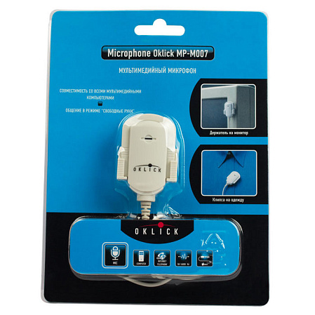 Микрофон  Oklick MP-M007 White