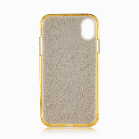 Чехол для Apple iPhone Xr Brosco Shine, накладка, золотистый