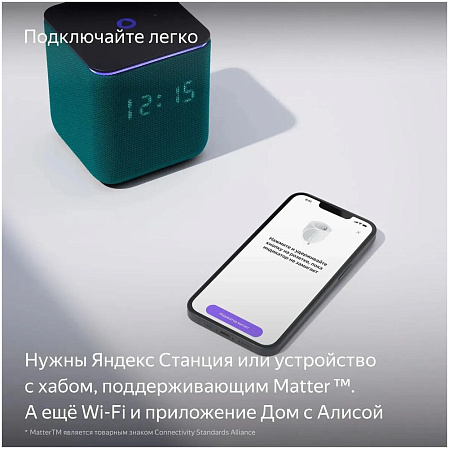 Умная розетка Яндекс, Matter, белый