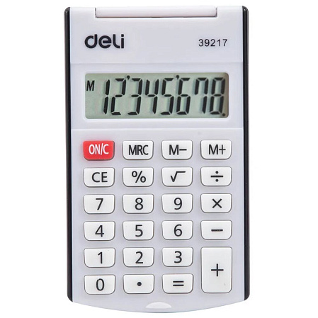 Калькулятор Deli E39217/BLACK черный 8-разр.