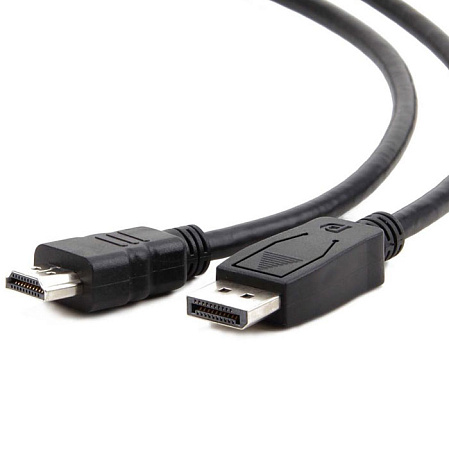 Кабель Display port (m) - HDMI(m) 1.8m Cablexpert CC-DP-HDMI-6 черный, экран
