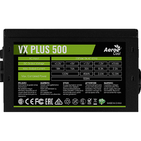Блок питания 500W AeroCool VX Plus 500