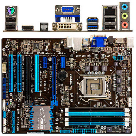 Материнская плата ASUS P8Z77-V LX Z77 Socket-1155 4xDDR3, 2xSATA3, 2xPCI-E16x, 4xUSB3.0, Raid, Glan, EFI, ATX