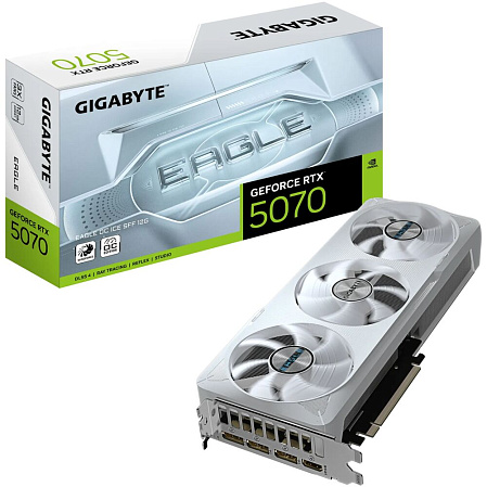 Видеокарта Gigabyte GeForce RTX 5070 12288Mb, Eagle OC Ice SFF 12 Gb (GV-N5070EAGLEOC ICE-12GD) 1xHDMI, 3xDP, Ret