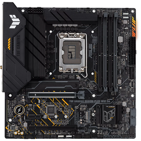 Материнская плата ASUS TUF Gaming B660M-Plus WiFi D4 B660 Socket-1700 4xDDR4, 4xSATA3, RAID, 2xM.2, 2xPCI-E16x, 5xUSB3.2, 1xUSB3.2 Type C, DP, HDMI, WiFi, 2.5Glan, mATX
