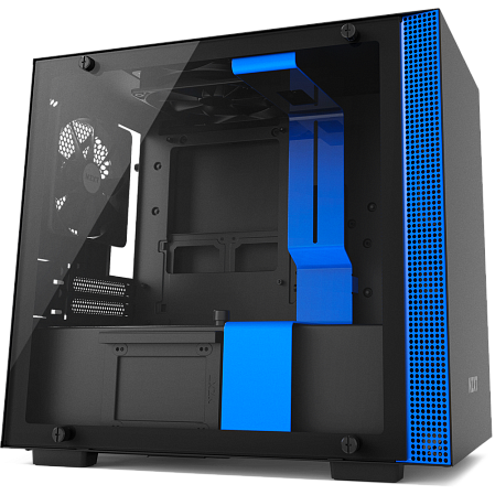 Корпус Mini-ITX Minitower NZXT H200 CA-H200B-BL Mini-ITX Black/Blue