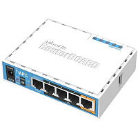 Беспроводной маршрутизатор MikroTik hAP AC lite RB952Ui-5ac2nD 802.11ac 300Мбит/с 2.4/5ГГц 5xLAN USB