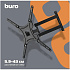 Кронштейн наклонно-поворотный Buro FL4S 20-65' до 25кг Vesa до 400x400 черный