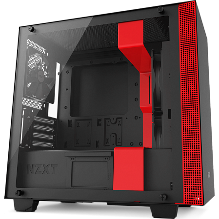 Корпус MicroATX Miditower NZXT H400 CA-H400B-BR Black/Red