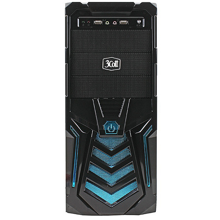 Корпус ATX Miditower 3Cott Gladiator 3C-ATX110GB 500W Blue