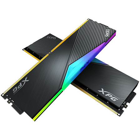 Модуль памяти DIMM 32Gb 2х16Gb DDR5 PC51200 6400MHz ADATA XPG Lancer RGB Black (AX5U6400C3216G-DCLARBK)