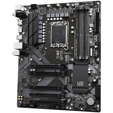 Материнская плата Gigabyte B760 DS3H AX DDR4 B760 Socket-1700 4xDDR4, 4xSATA3, RAID, 2xM.2, 5xPCI-E16x, 1xUSB3.2, 1xUSB3.2 Type C, DP, HDMI, WiFi, Glan, ATX