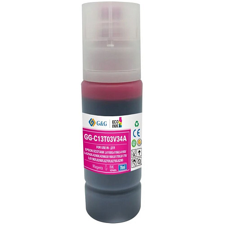Чернила G&G GG-C13T03V34A 101M пурпурный70мл для Epson L4150/L4160/L6160/L6170
