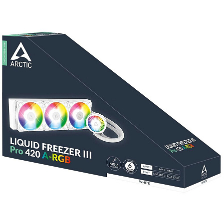 Система водяного охлаждения Arctic Cooling Liquid Freezer III Pro 420 ARGB White ACFRE00189A S1700/1851, AM4/AM5