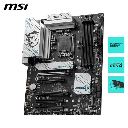 Материнская плата MSI B760 Gaming Plus WiFi DDR4 B760 Socket-1700 4xDDR4, 4xSATA3, RAID, 2xM.2, 5xPCI-E16x, 2xUSB3.2, 1xUSB3.2 Type C DP, HDMI, WiFi 2.5Glan, ATX