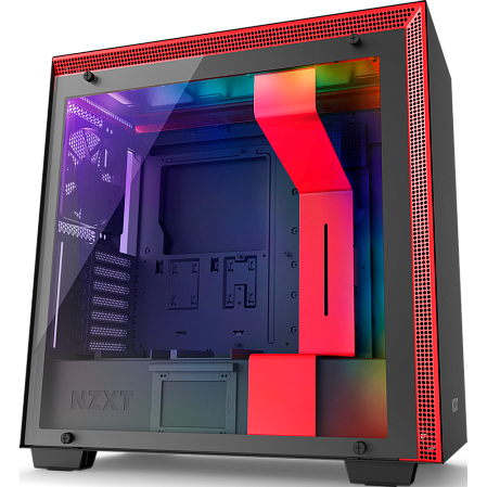 Корпус ATX Miditower NZXT H700i Smart CA-H700W-BR Black/Red