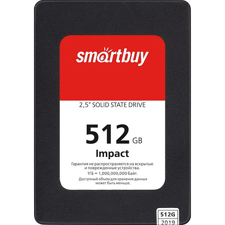 Внутренний SSD-накопитель 512Gb Smartbuy Impact SBSSD-512GT-PH12-25S3 SATA3 2.5" 