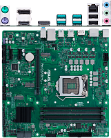 Материнская плата ASUS Pro Q570M-C/CSM Q570 Socket-1200 4xDDR4, 6xSATA3, 1xM.2, 1xPCI-E16x, 4xUSB3.2, 2xDP, HDMI, Glan, mATX