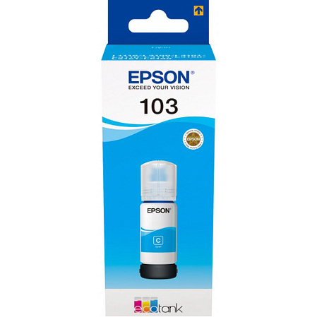 Чернила EPSON 103C Cyan для L3100/L3110/L3150 65мл C13T00S24A