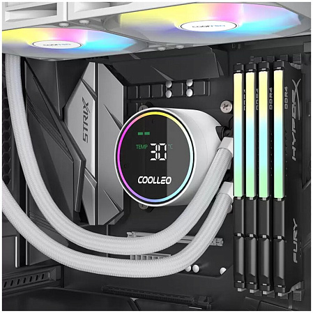Система водяного охлаждения Coolleo ICE Fairy DIG 240 LITE WH White (DIG-240-LITE-WH) S115x/1200/1700/1851, AM4/AM5
