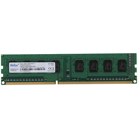 Модуль памяти DIMM 4Gb DDR3 PC12800 1600Mhz Netac