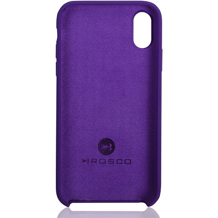 Чехол для Apple iPhone Xr Brosco Softrubber, накладка, фиолетовый