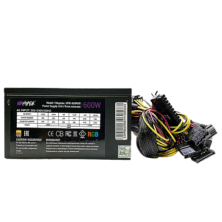 Блок питания 600W HIPER HPB-600RGB