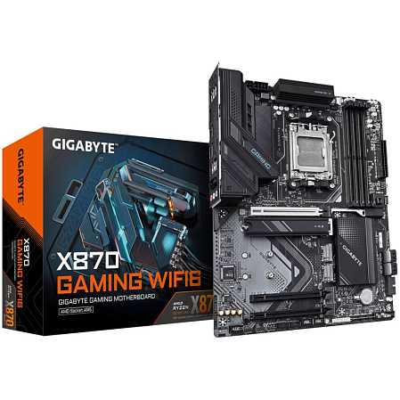 Материнская плата Gigabyte X870 Gaming WiFi6 Socket-AM5 AMD X870 4xDDR5, 4xSATA3, RAID, 3xM.2, 3xPCI-E16x, 4xUSB3.2, 2xUSB3.2 Type C, DP, HDMI, 2.5Glan, WiFi, ATX Ret