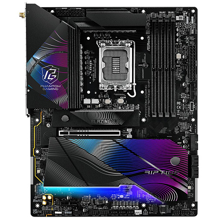 Материнская плата ASRock Z890 Riptide WiFi Z890 Soc-1851 4xDDR5, 4xSATA3, RAID, 5хM.2, 3xPCI-E16x, 6xUSB3.2, 2xUSB3.2 Type C, HDMI, WiFi, 2.5Glan, ATX