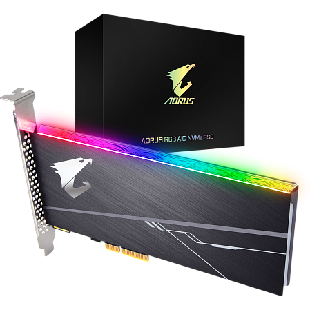 Внутренний SSD-накопитель 1000Gb Gigabyte AORUS RGB AIC (GP-ASACNE2100TTTDR) PCIe NVMe 3.0 x4