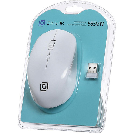 Мышь беспроводная Oklick 565MW glossy White Wireless