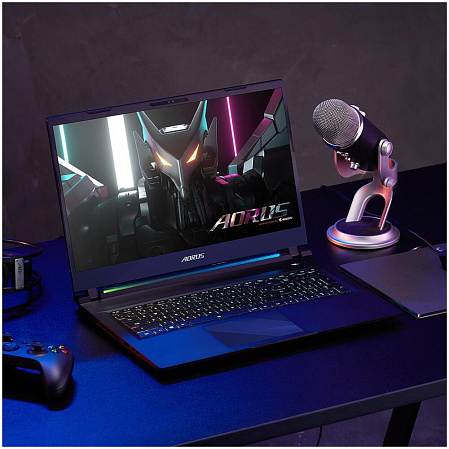 Ноутбук Gigabyte Aorus 17 9SF Core i5 12500H/16Gb/512Gb SSD/NV RTX4070 8Gb/17.3" FullHD/DOS Black