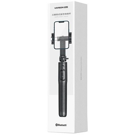 Монопод для селфи Ugreen LP586 (15062) Bluetooth Selfie Stick Tripod, черный