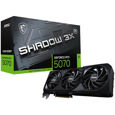 Видеокарта MSI GeForce RTX 5070 12288Mb, Shadow 3X 12 Gb (RTX 5070 12G Shadow 3X) 1xHDMI, 3xDP, Ret