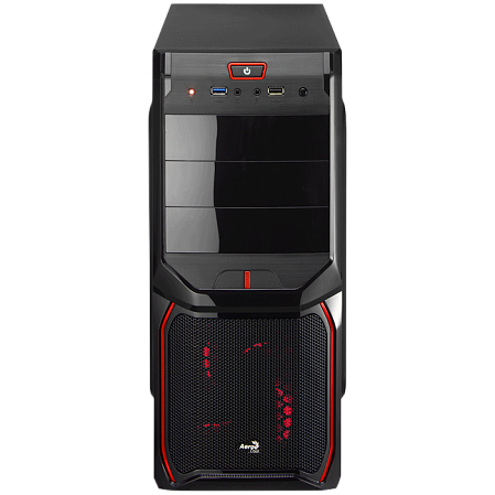 Корпус ATX Miditower AeroCool V3X Advanced Devil Red Edition 500W Black/Red