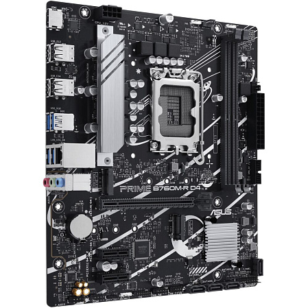Материнская плата ASUS Prime B760M-R D4 B760 Socket-1700 2xDDR4, 4xSATA3, RAID, 2xM.2, 1xPCI-E16x, 4xUSB3.2, 1xHDMI, 2.5Glan, mATX