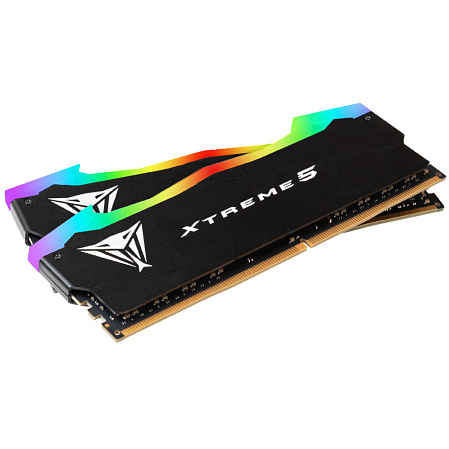 Модуль памяти DIMM 48Gb 2х24Gb DDR5 PC64000 8000MHz Patriot Memory Viper Xtreme 5 RGB Black (PVXR548G80C38K)