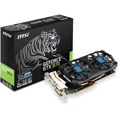 Видеокарта MSI GeForce GTX 970 4096Mb, 4GD5T OC DVI, HDMI, 3xDP