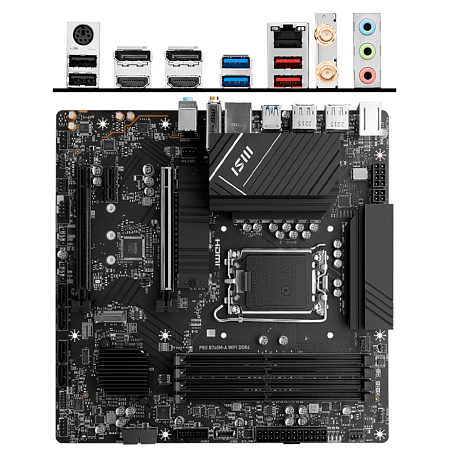 Материнская плата MSI Pro B760M-A WiFi DDR4 B760 Socket-1700 4xDDR4, 4xSATA3, RAID, 2xM.2, 2xPCI-E16x, 4xUSB3.2, 2xDP, 2xHDMI, WiFi, 2.5Glan, mATX