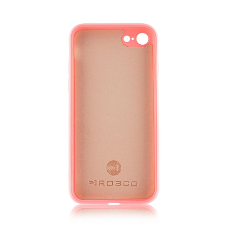 Чехол для Apple iPhone 7\8\SE (2020) Brosco Softrubber\Soft-touch розовый