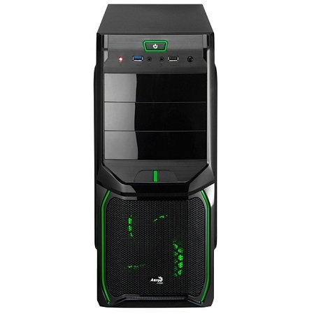 Корпус ATX Miditower AeroCool V3X Advanced Evil Green Edition 700W Black/Green