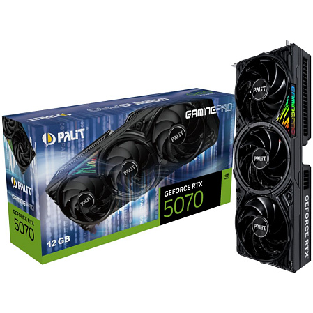 Видеокарта Palit GeForce RTX 5070 12288Mb, GamingPro 12 Gb (NE75070019K9-GB2050A) 1xHDMI, 3xDP, Ret