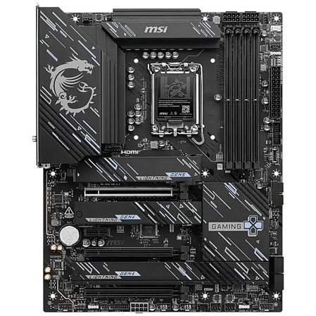 Материнская плата MSI Z890 Gaming WiFi6E Z890 Soc-1851 4xDDR5, 4xSATA3, RAID, 3хM.2, 4xPCI-E16x, 6xUSB3.2, 1xUSB3.2 Type C, DP, HDMI, WiFi, 2.5Glan, ATX