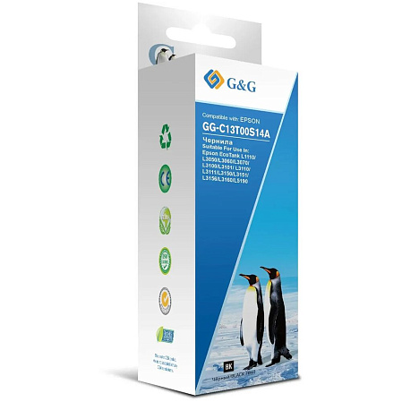 Чернила G&G GG-C13T00S14A 103BK Black для 70мл для L1110/L3151/L3100/L3101/L3110/L3150