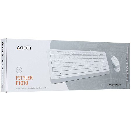 Клавиатура+мышь A4Tech Fstyler F1010 White/Grey