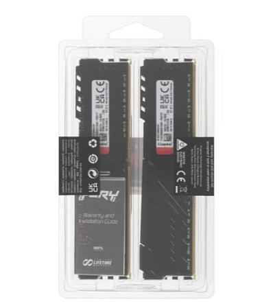 Модуль памяти DIMM 64Gb 2х32Gb DDR4 PC25600 3200MHz Kingston Fury Beast Black (KF432C16BBK2/64)
