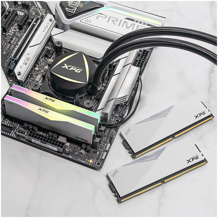Модуль памяти DIMM 64Gb 2х32Gb DDR5 PC51200 6400MHz ADATA XPG Lancer RGB White (AX5U6400C3232G-DCLARWH)