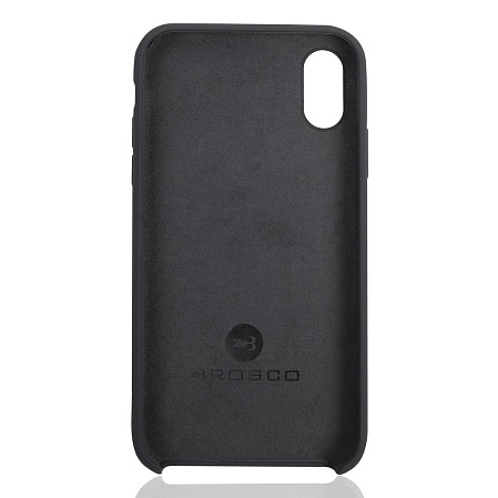 Чехол для Apple iPhone Xr Brosco Softrubber серый