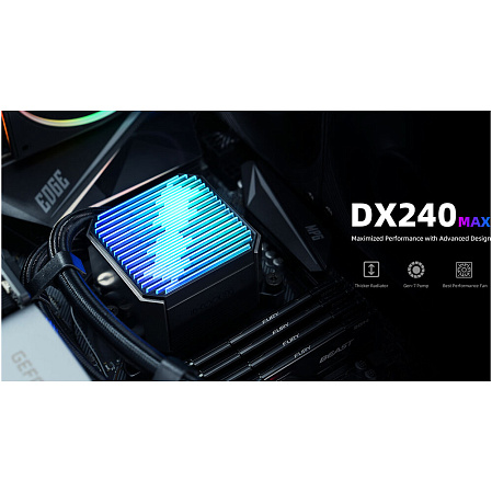 Система водяного охлаждения ID-Cooling DX240 Max ARGB Black 1150/1155/S1156/1151/1200/1700, AM4/AM5
