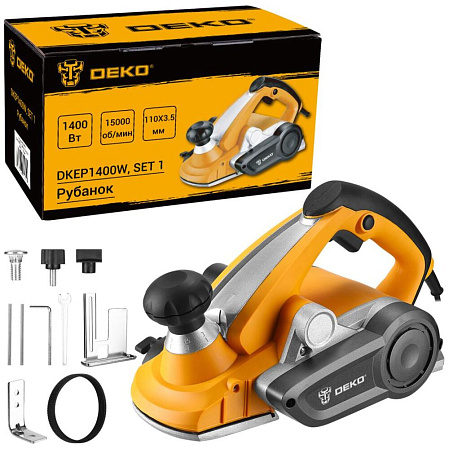 Рубанок Deko DKEP1400W SET1, 1400 Вт, 110 мм 083-1073